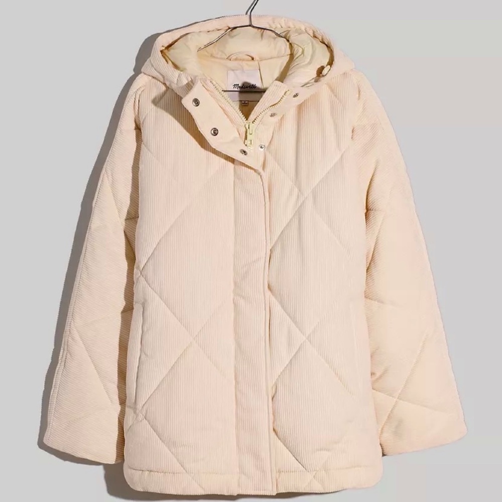 Madewell Holland Puffer Jacket XXS in Sesame